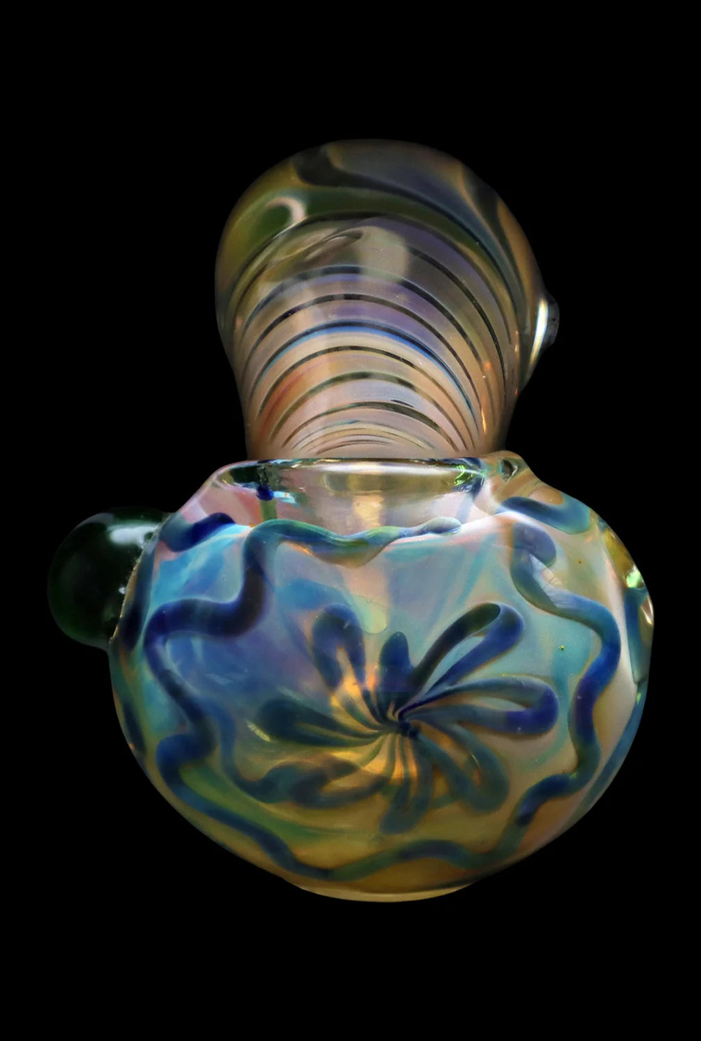 Smoke Cartel Gold Fume Twisty Spoon Pipe - 5 in.