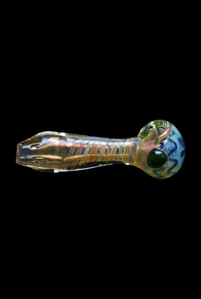 Smoke Cartel Gold Fume Twisty Spoon Pipe - 5 in.