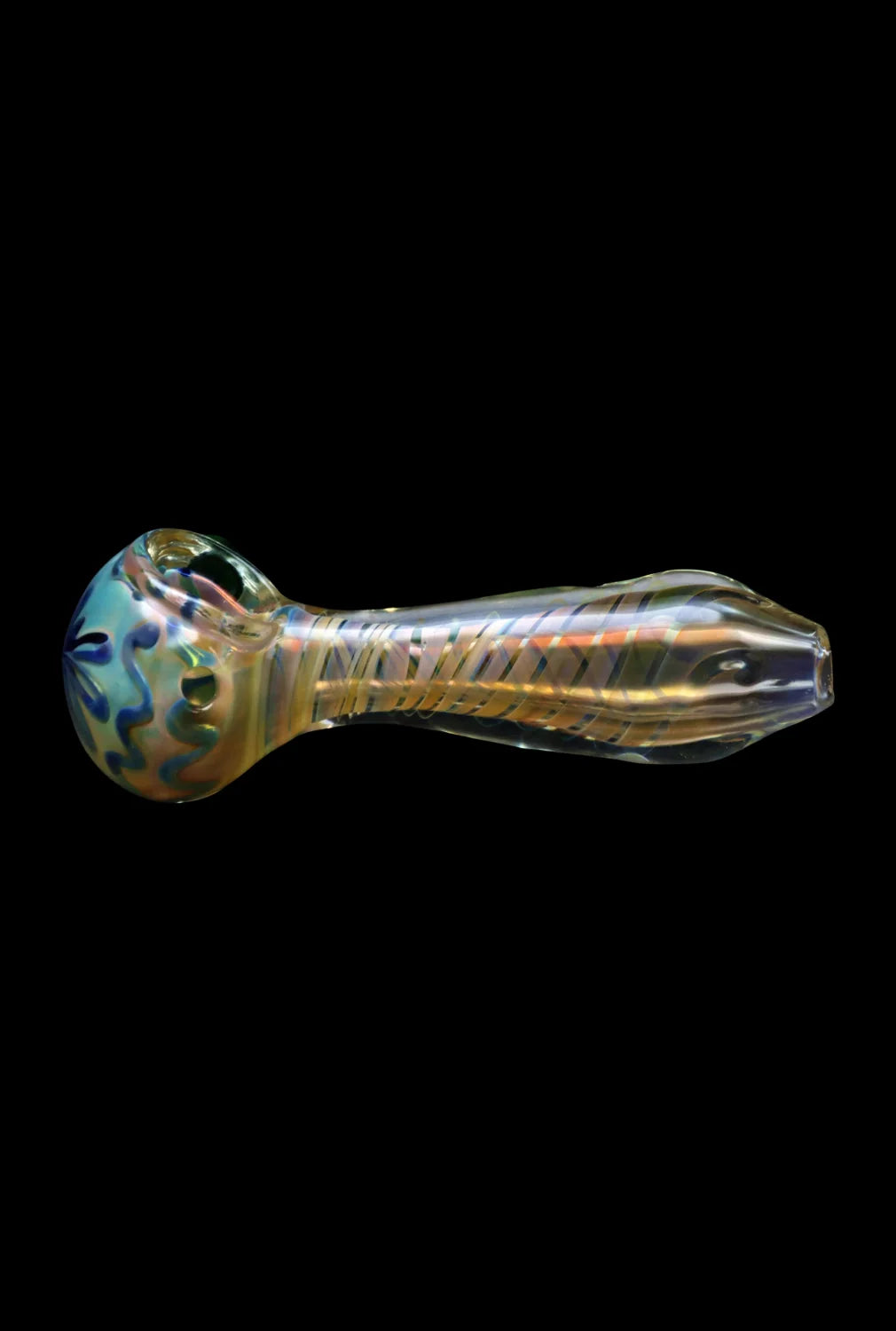 Smoke Cartel Gold Fume Twisty Spoon Pipe - 5 in.