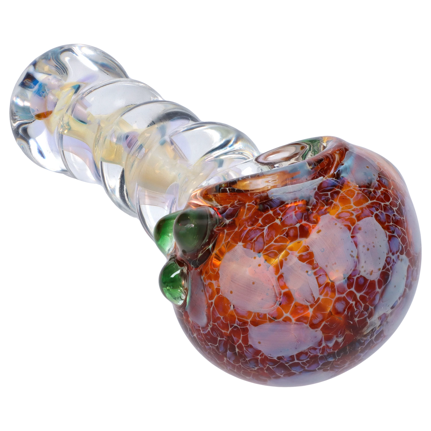 Smoke Cartel Frit Head with Marbles Spoon Pipe - 5 in.
