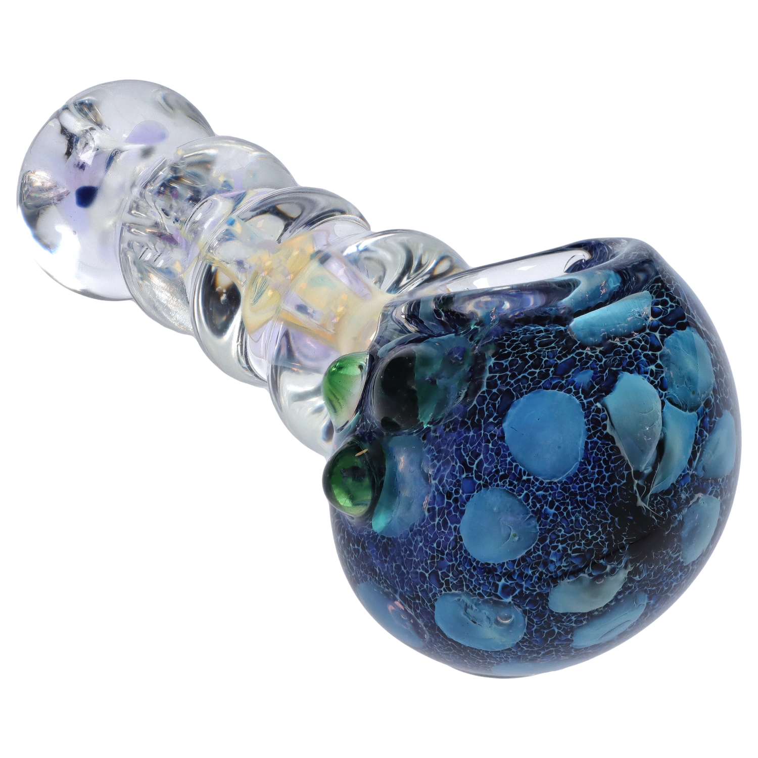 Smoke Cartel Frit Head with Marbles Spoon Pipe - 5 in.