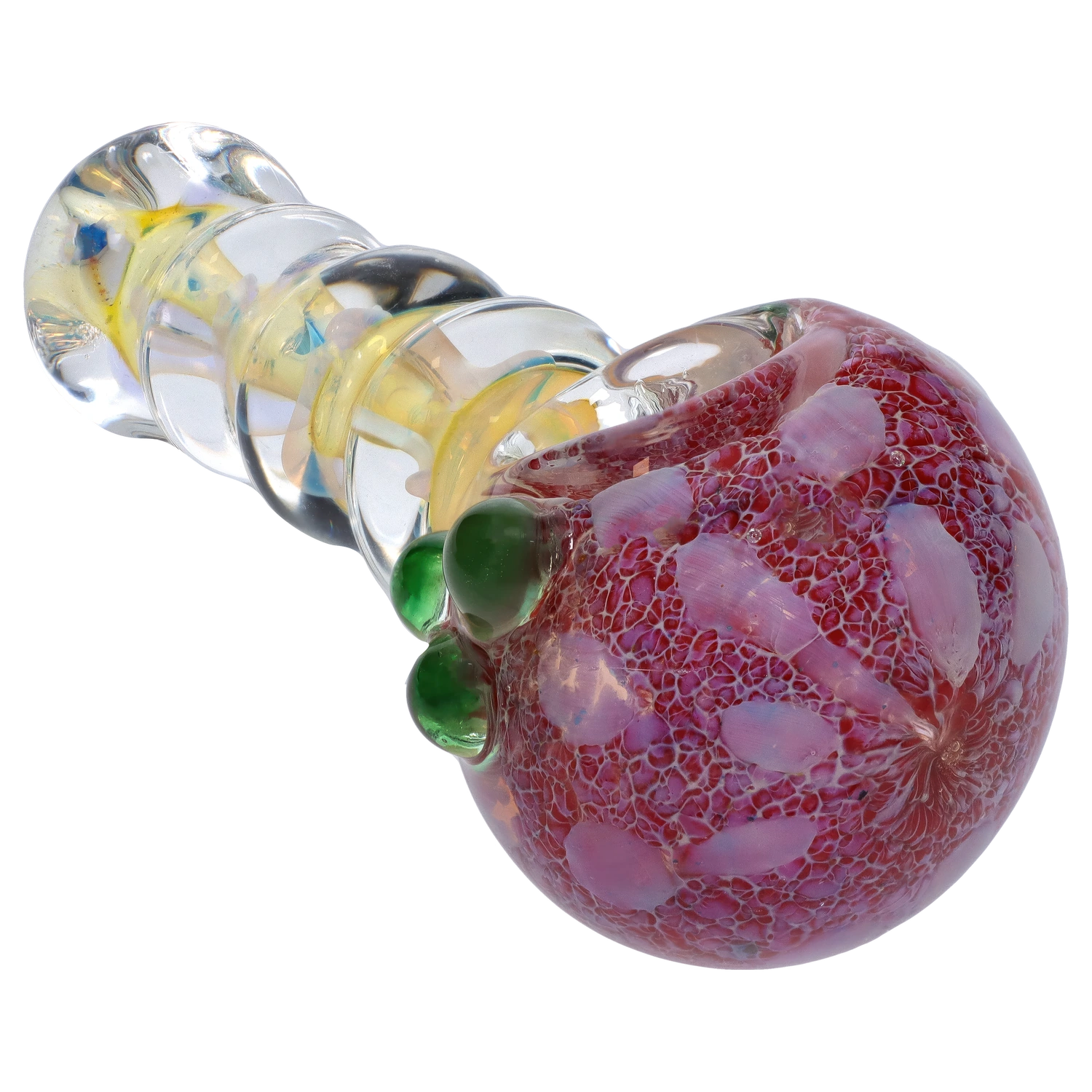 Smoke Cartel Frit Head with Marbles Spoon Pipe - 5 in.