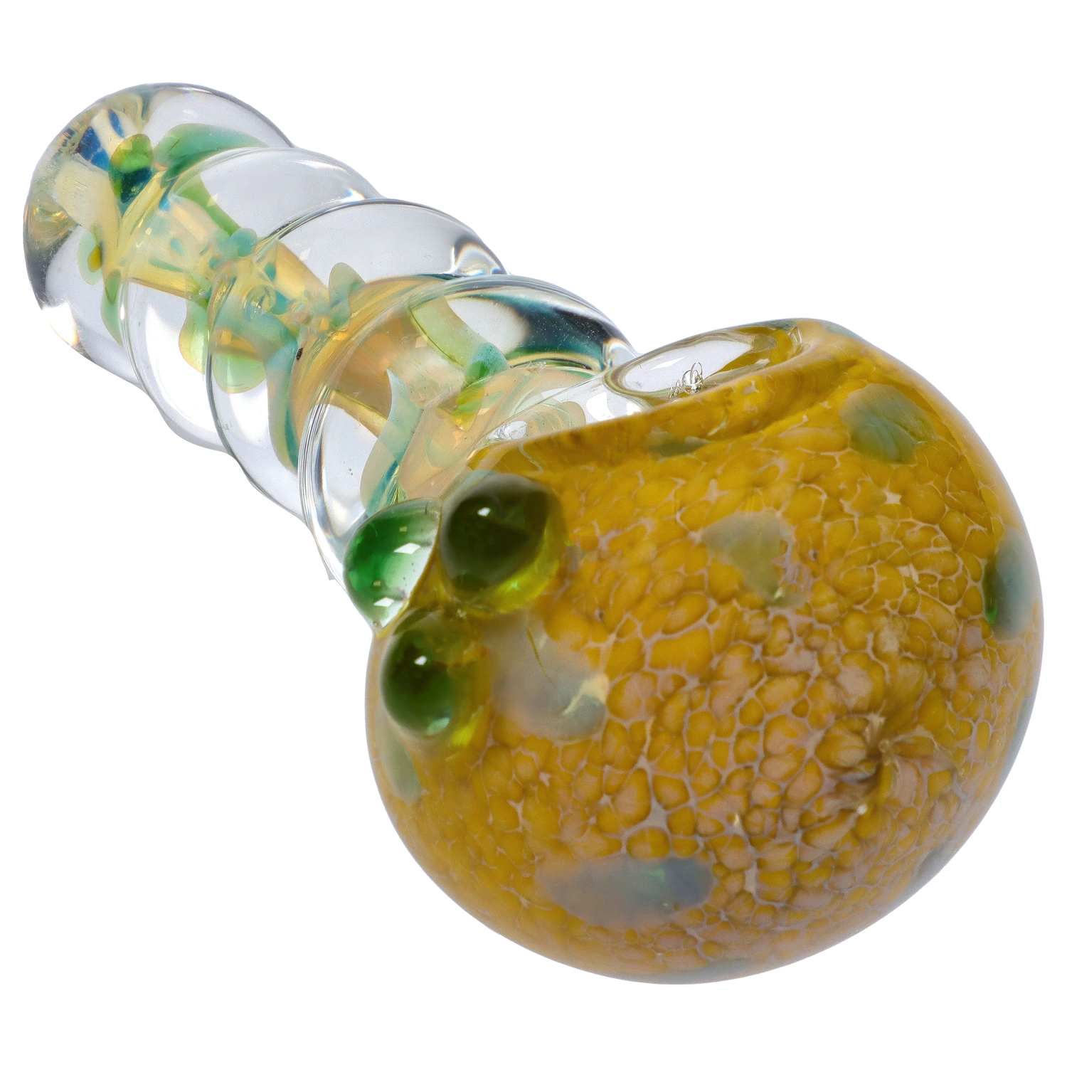 Smoke Cartel Frit Head with Marbles Spoon Pipe - 5 in.