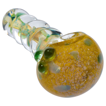 Smoke Cartel Frit Head with Marbles Spoon Pipe - 5 in.