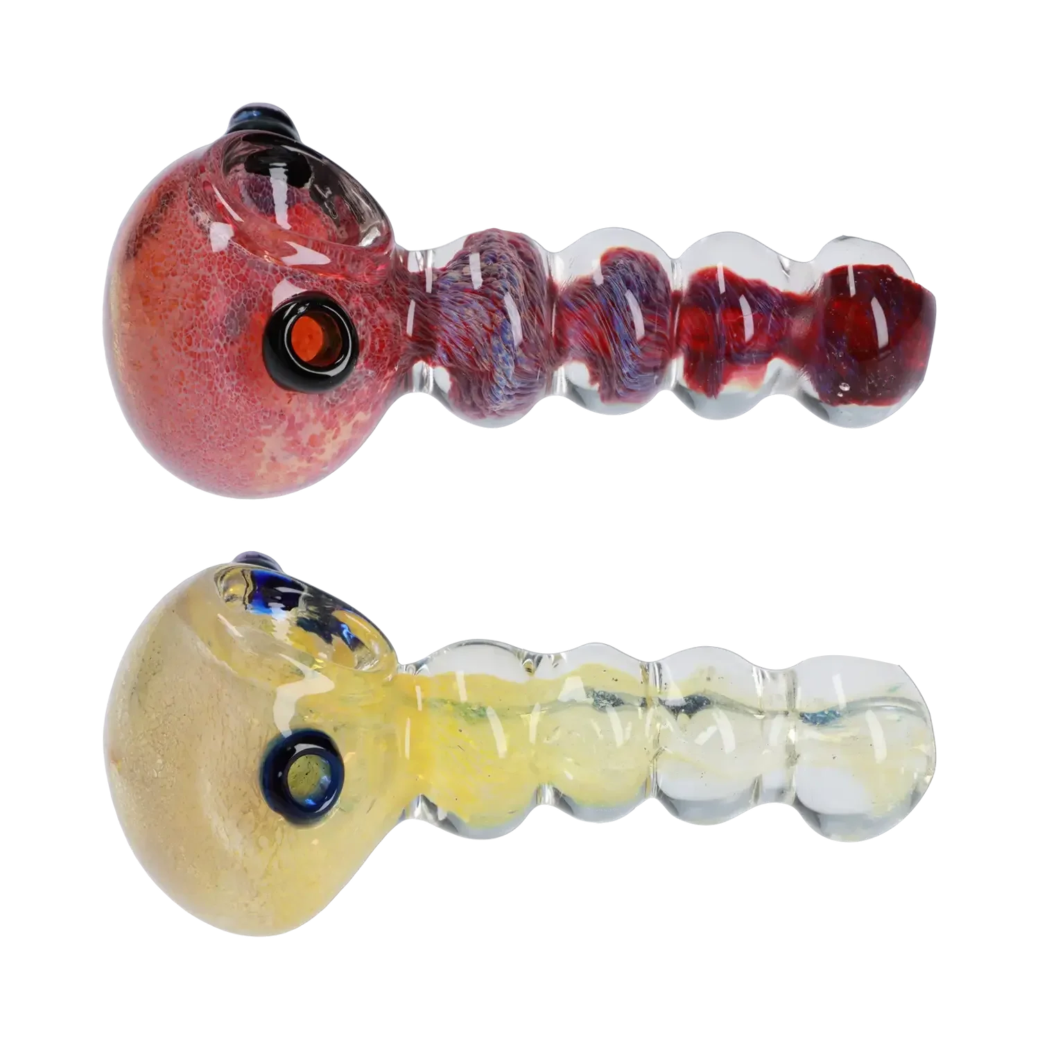 Smoke Cartel Frit Head with Marbles Spoon Pipe - 5 in.
