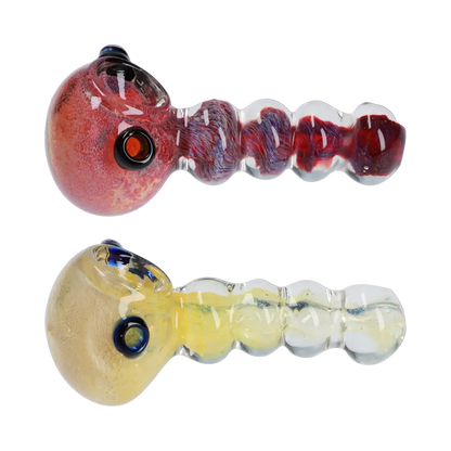 Smoke Cartel Frit Head with Marbles Spoon Pipe - 5 in.