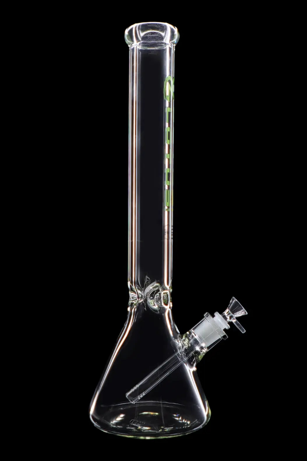 Glass bong isolated on a black background.