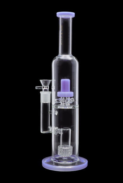 Smoke Cartel Dual Perc with Color Accents Bong - 15 in.