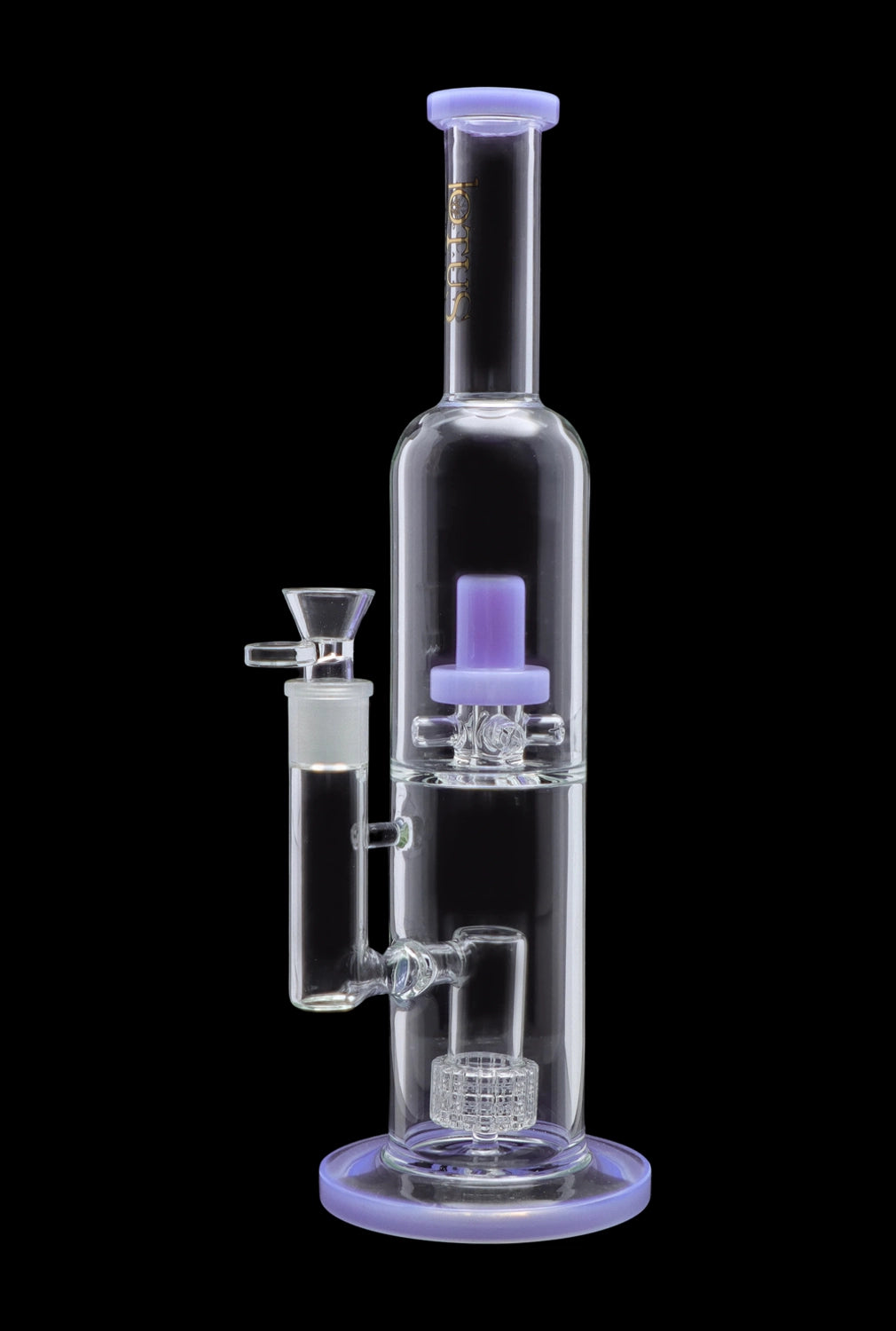 Smoke Cartel Dual Perc with Color Accents Bong - 15 in.