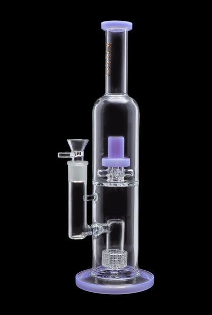 Smoke Cartel Dual Perc with Color Accents Bong - 15 in.