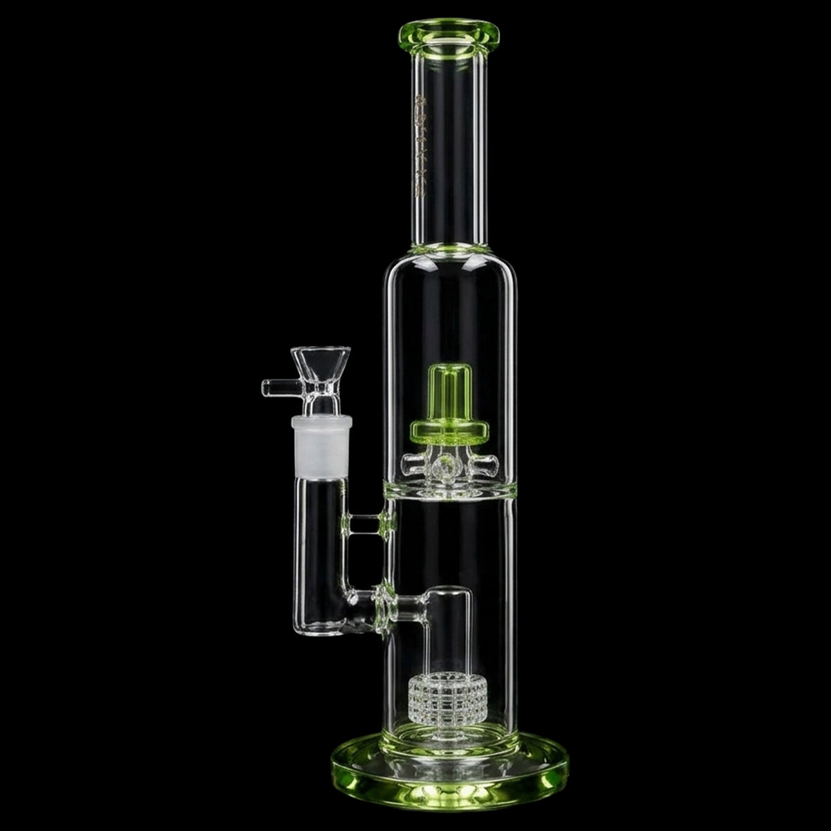 Smoke Cartel Dual Perc with Color Accents Bong - 15 in.