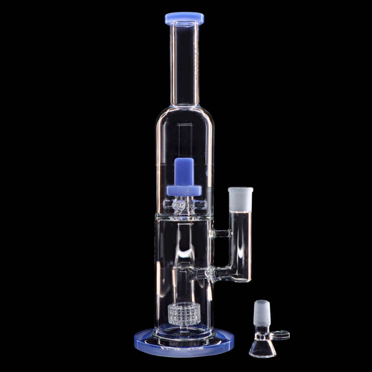 Smoke Cartel Dual Perc with Color Accents Bong - 15 in.