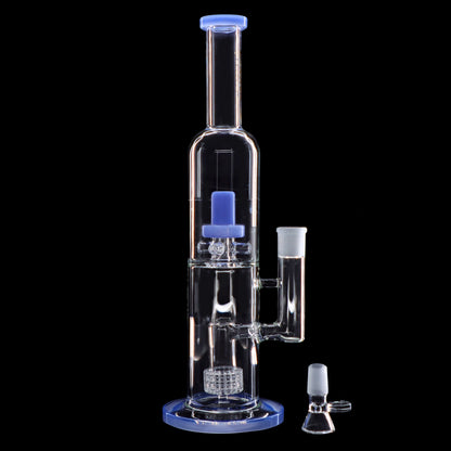 Smoke Cartel Dual Perc with Color Accents Bong - 15 in.