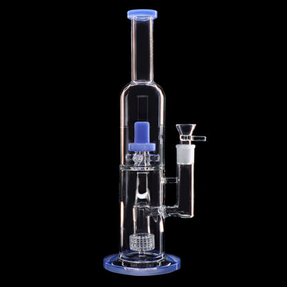 Smoke Cartel Dual Perc with Color Accents Bong - 15 in.