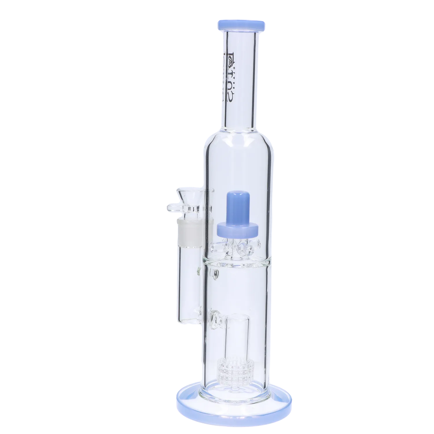 Smoke Cartel Dual Perc with Colour Accents Bong - 15 in.