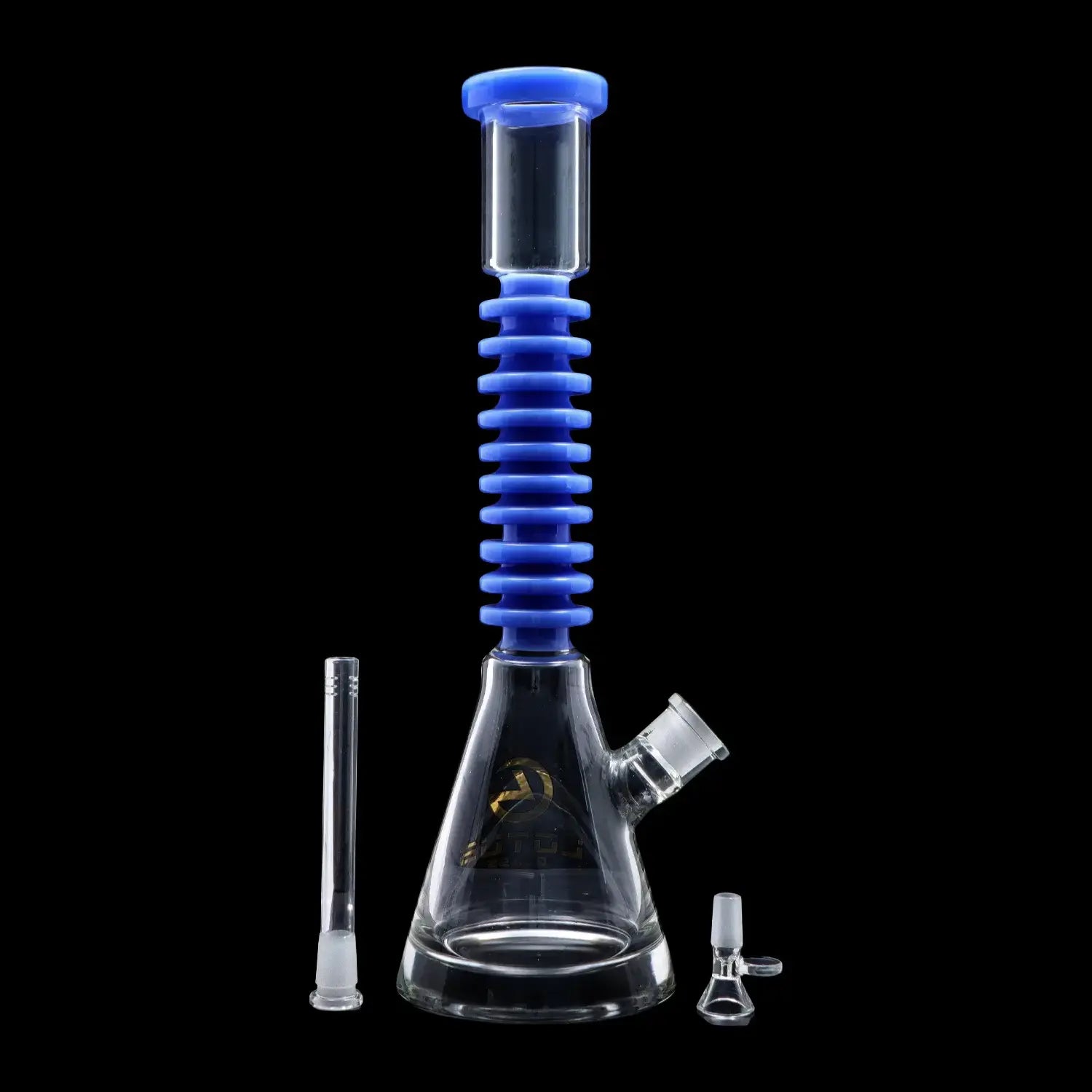 Lotus Smoke Cartel 9mm Ringed Neck Water Pipe - 18 in.