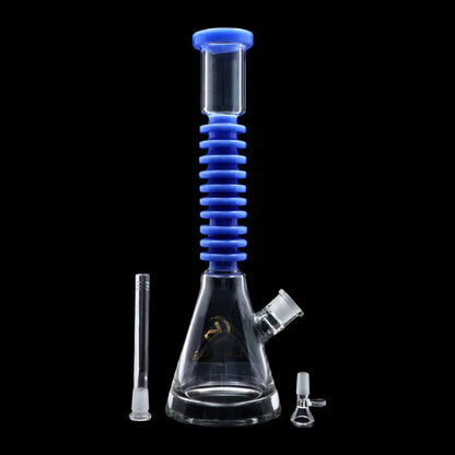Lotus Smoke Cartel 9mm Ringed Neck Water Pipe - 18 in.