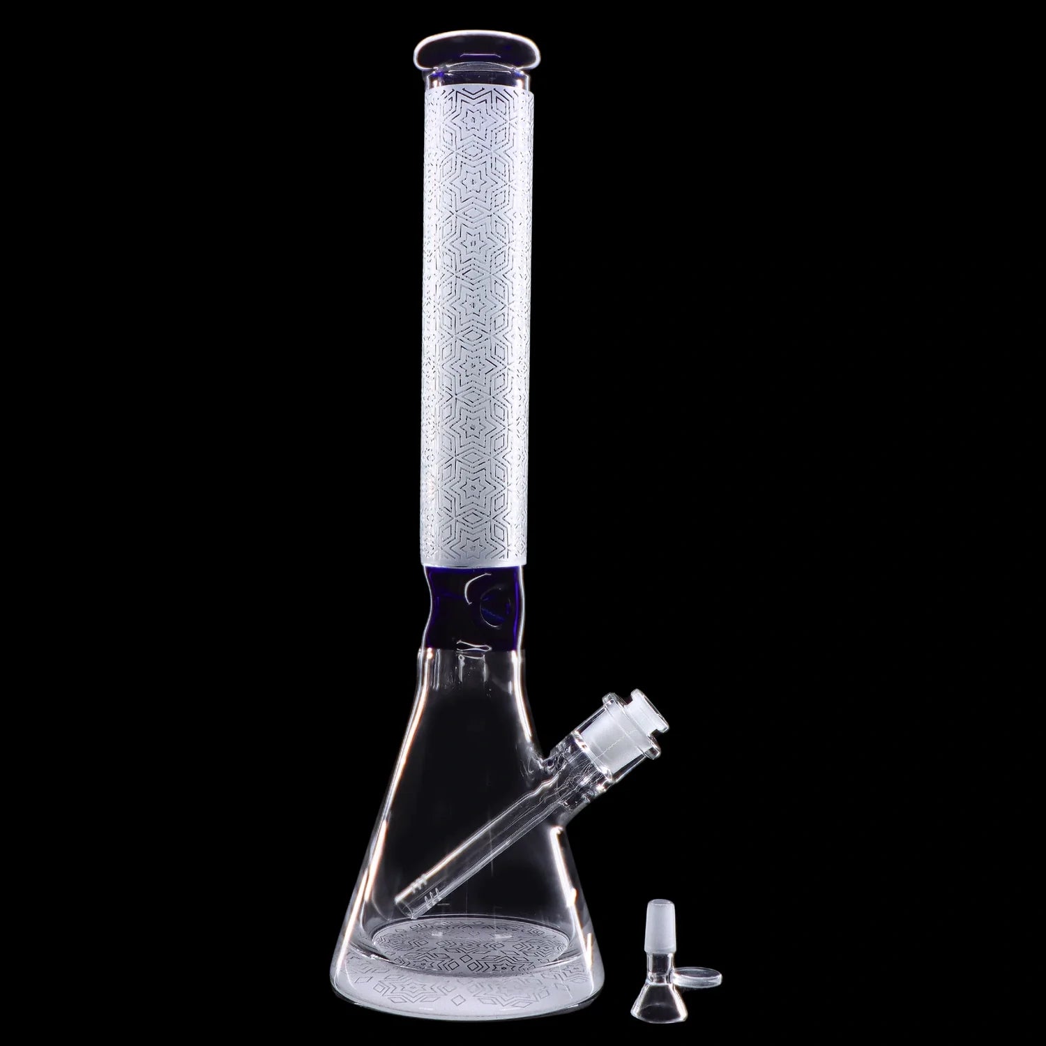 Frosted Engraved Bong - 17 in.