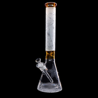 Smoke Cartel Frosted Engraved Bong - 17 in.