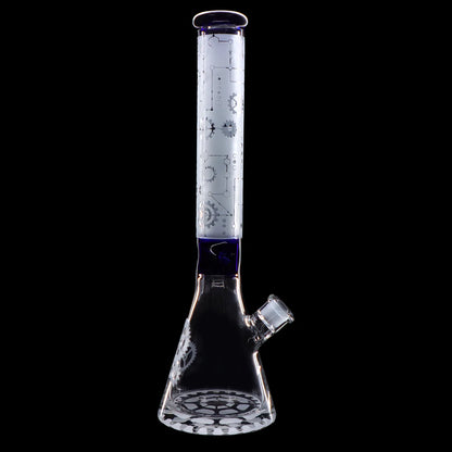Smoke Cartel Frosted Engraved Bong - 17 in.