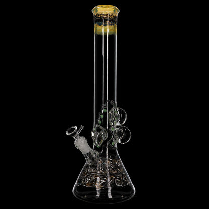 Lotus Smoke Cartel Mushroom Marble Bong - 18 in.