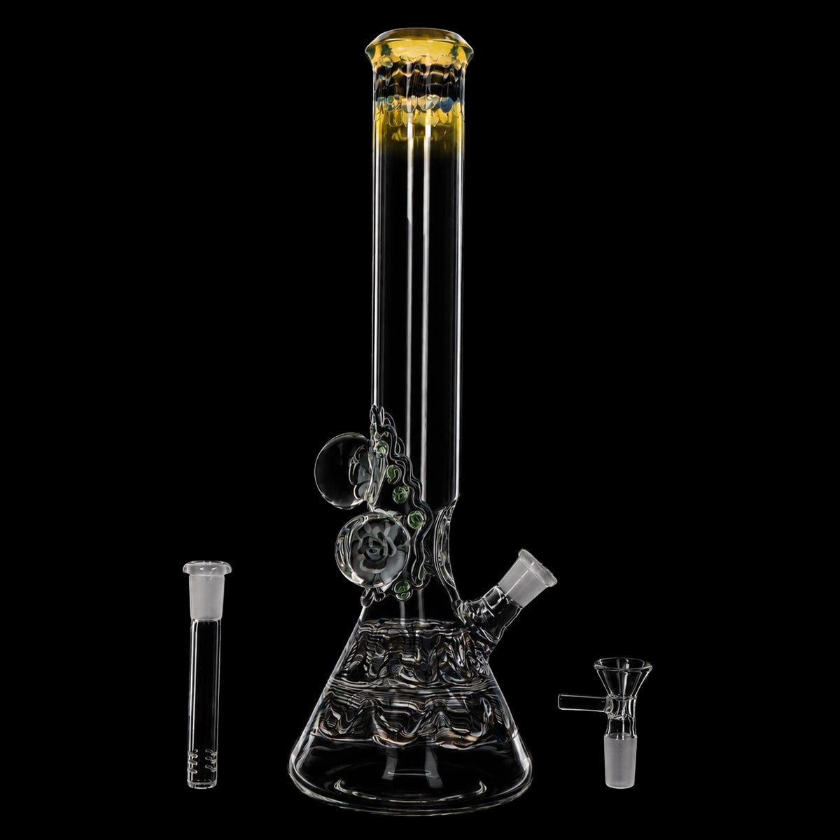 Lotus Smoke Cartel Mushroom Marble Bong - 18 in.