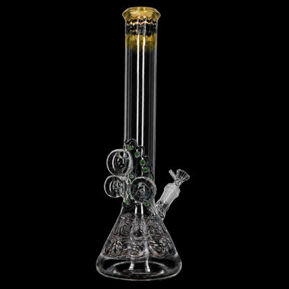 Lotus Smoke Cartel Mushroom Marble Bong - 18 in.
