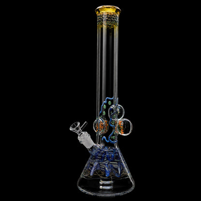 Lotus Smoke Cartel Mushroom Marble Bong - 18 in.
