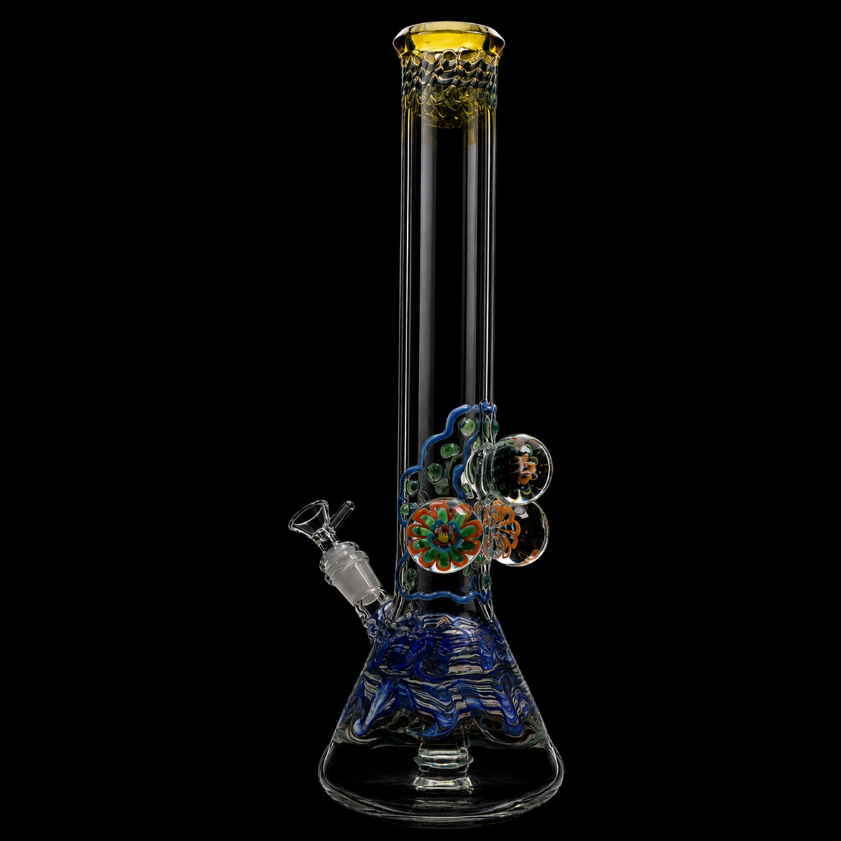Lotus Smoke Cartel Mushroom Marble Bong - 18 in.