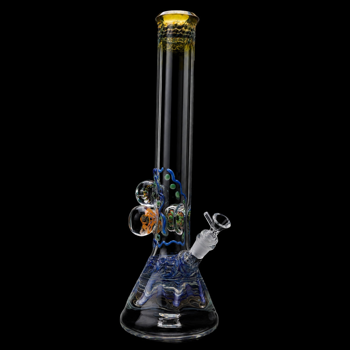 Lotus Smoke Cartel Mushroom Marble Bong - 18 in.