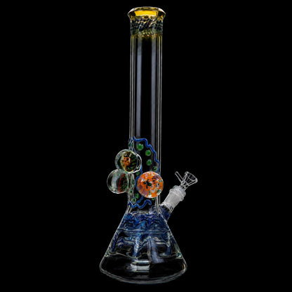 Lotus Smoke Cartel Mushroom Marble Bong - 18 in.