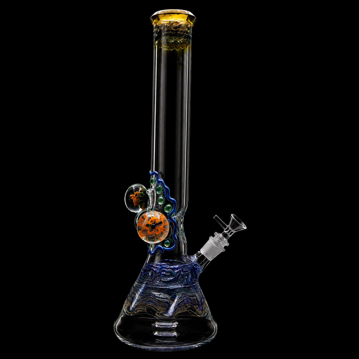 Lotus Smoke Cartel Mushroom Marble Bong - 18 in.