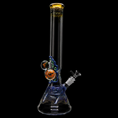 Lotus Smoke Cartel Mushroom Marble Bong - 18 in.