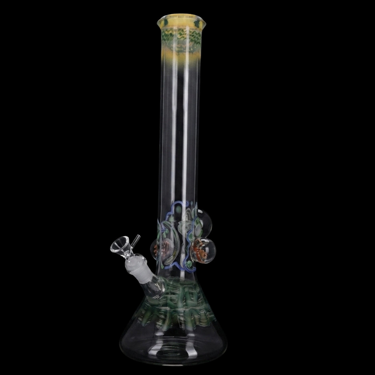 Lotus Smoke Cartel Mushroom Marble Bong - 18 in.