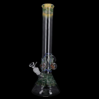Lotus Smoke Cartel Mushroom Marble Bong - 18 in.