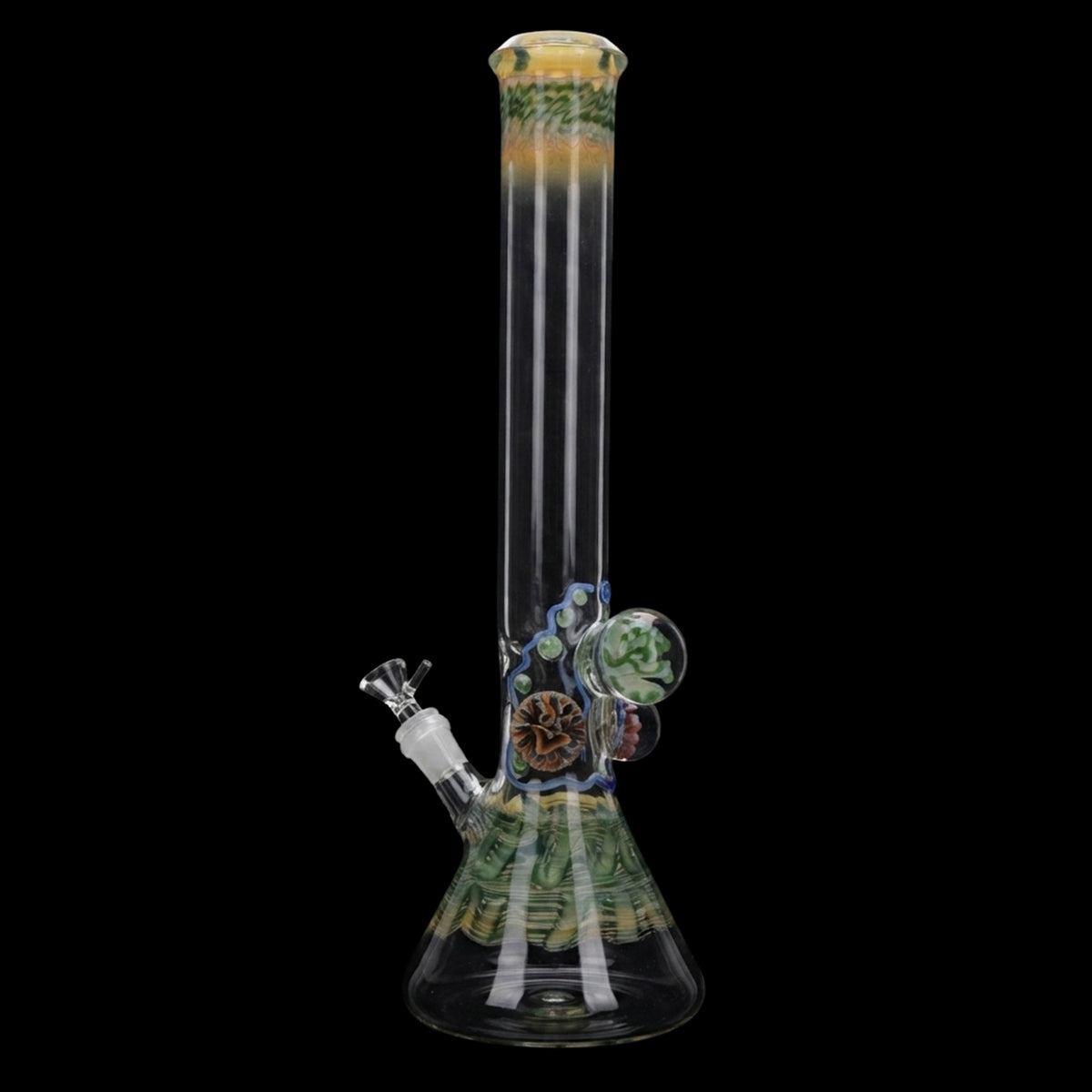 Lotus Smoke Cartel Mushroom Marble Bong - 18 in.