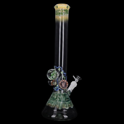 Lotus Smoke Cartel Mushroom Marble Bong - 18 in.