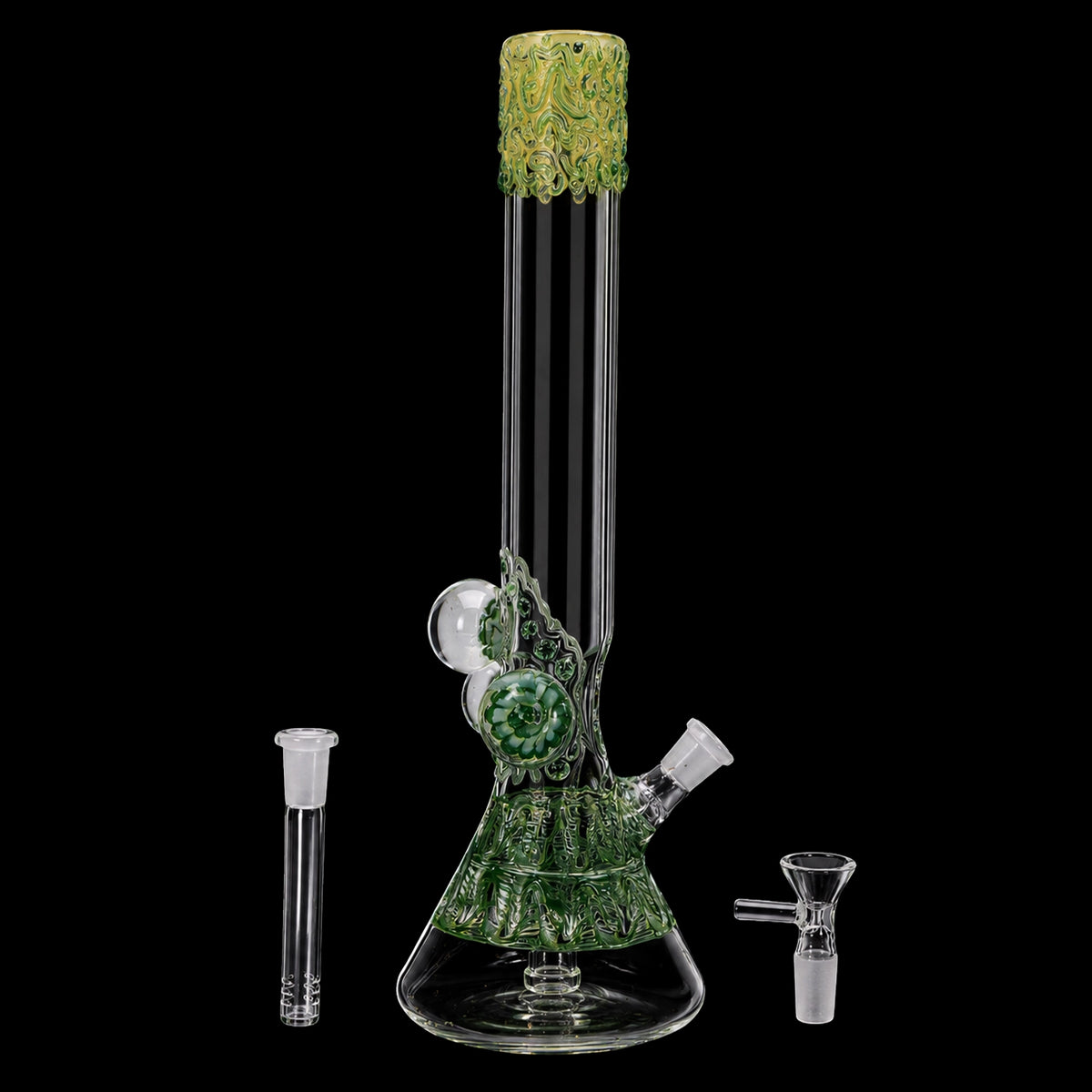 Lotus Smoke Cartel Mushroom Marble Bong - 18 in.