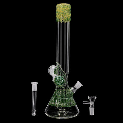 Lotus Smoke Cartel Mushroom Marble Bong - 18 in.