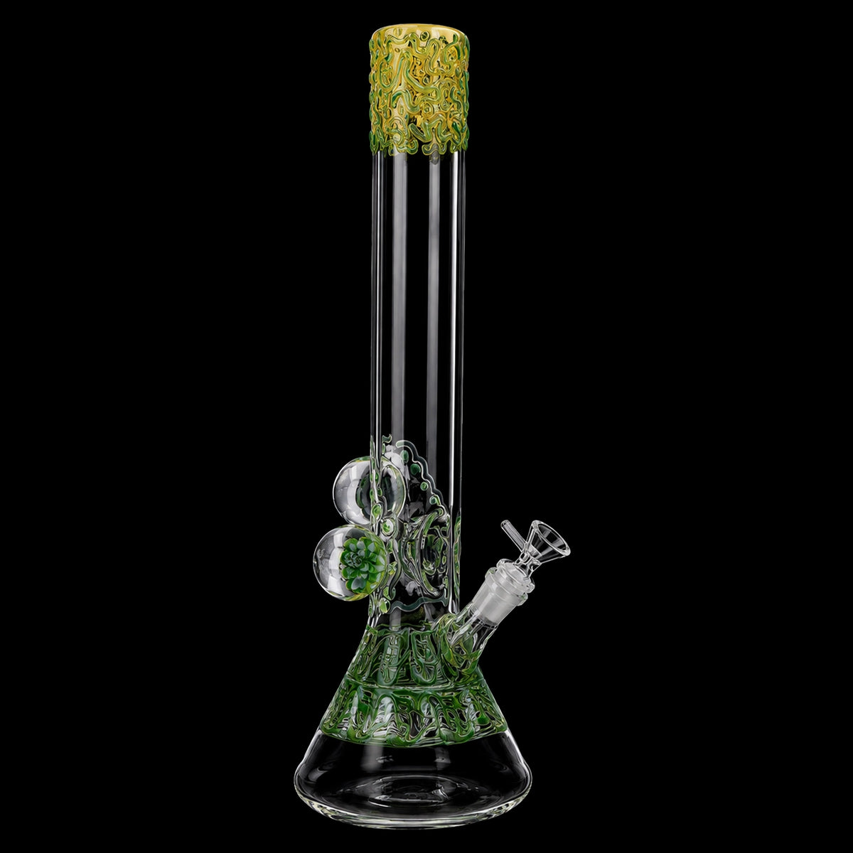 Lotus Smoke Cartel Mushroom Marble Bong - 18 in.