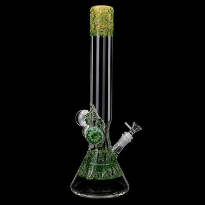 Lotus Smoke Cartel Mushroom Marble Bong - 18 in.