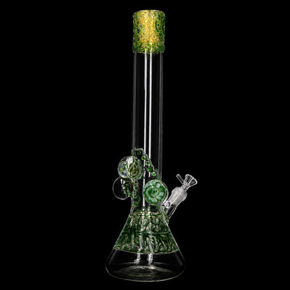 Lotus Smoke Cartel Mushroom Marble Bong - 18 in.