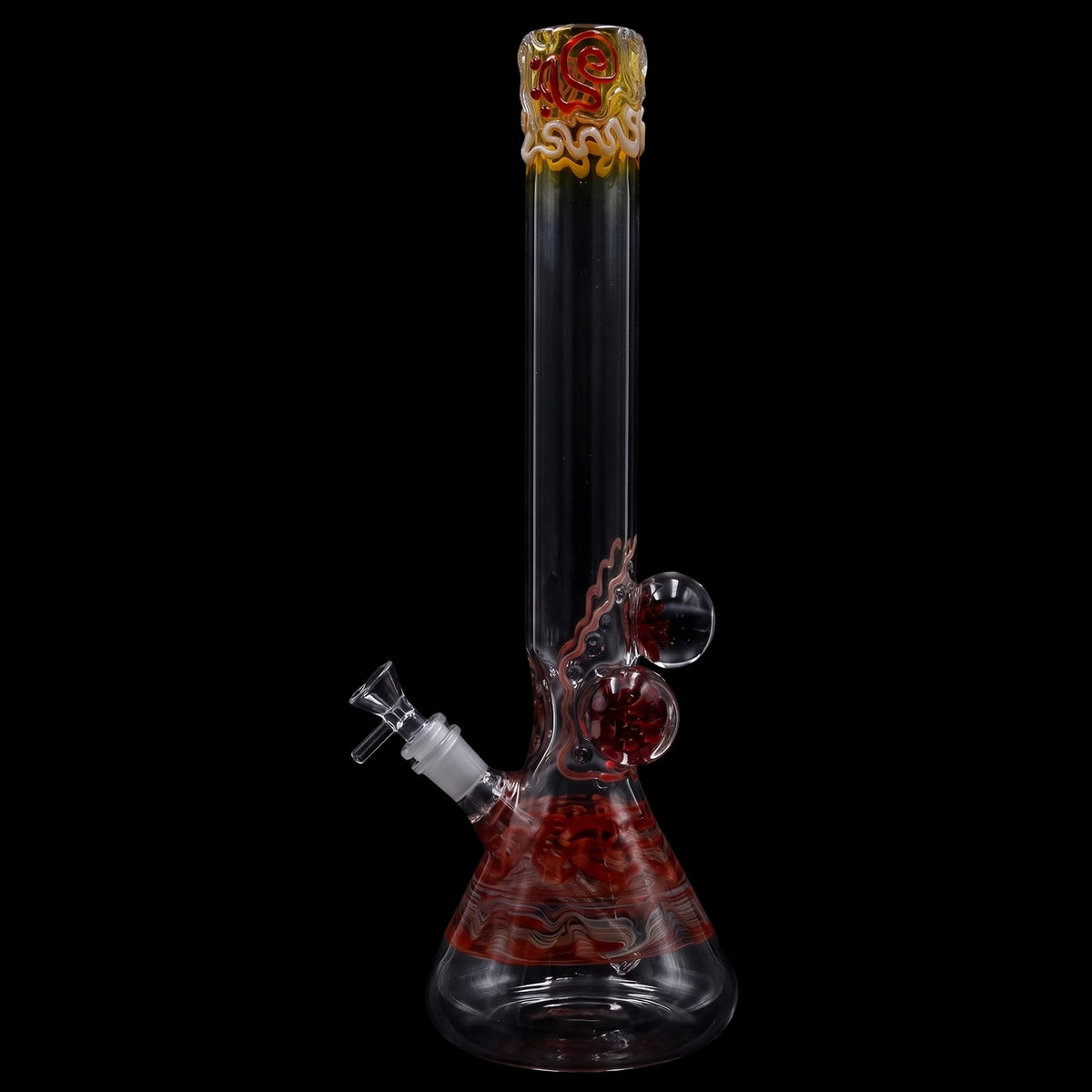 Lotus Smoke Cartel Mushroom Marble Water Pipe - 18 in.