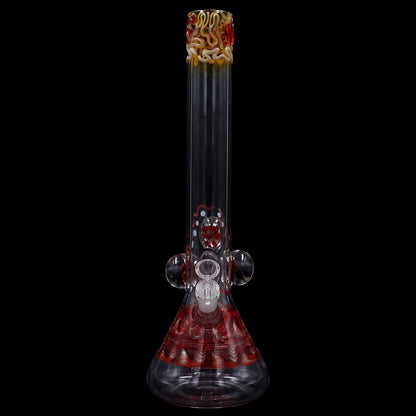Lotus Smoke Cartel Mushroom Marble Bong - 18 in.