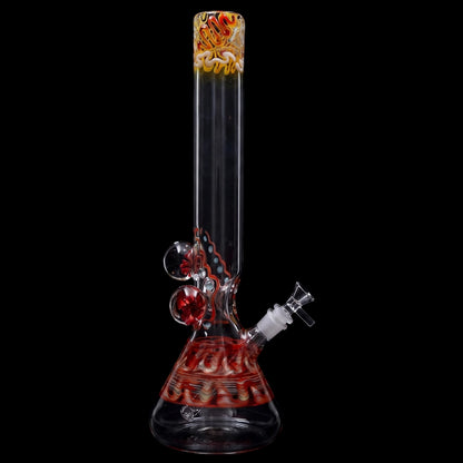 Lotus Smoke Cartel Mushroom Marble Bong - 18 in.