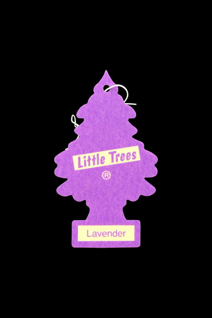 Purple Little Trees air freshener with “Lavender” printed on the bottom.