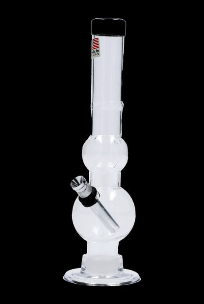 JM Plastics Double Bubble with Grip and Carb Hole Acrylic Bong - 8 in.