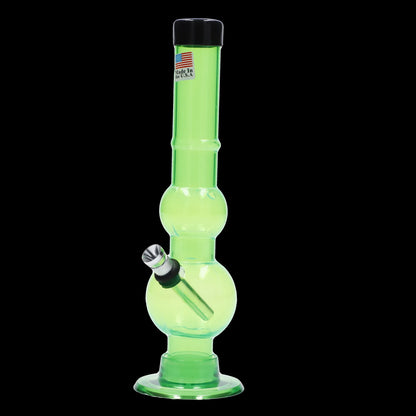 JM Plastics Double Bubble with Grip and Carb Hole Acrylic Bong - 8 in.