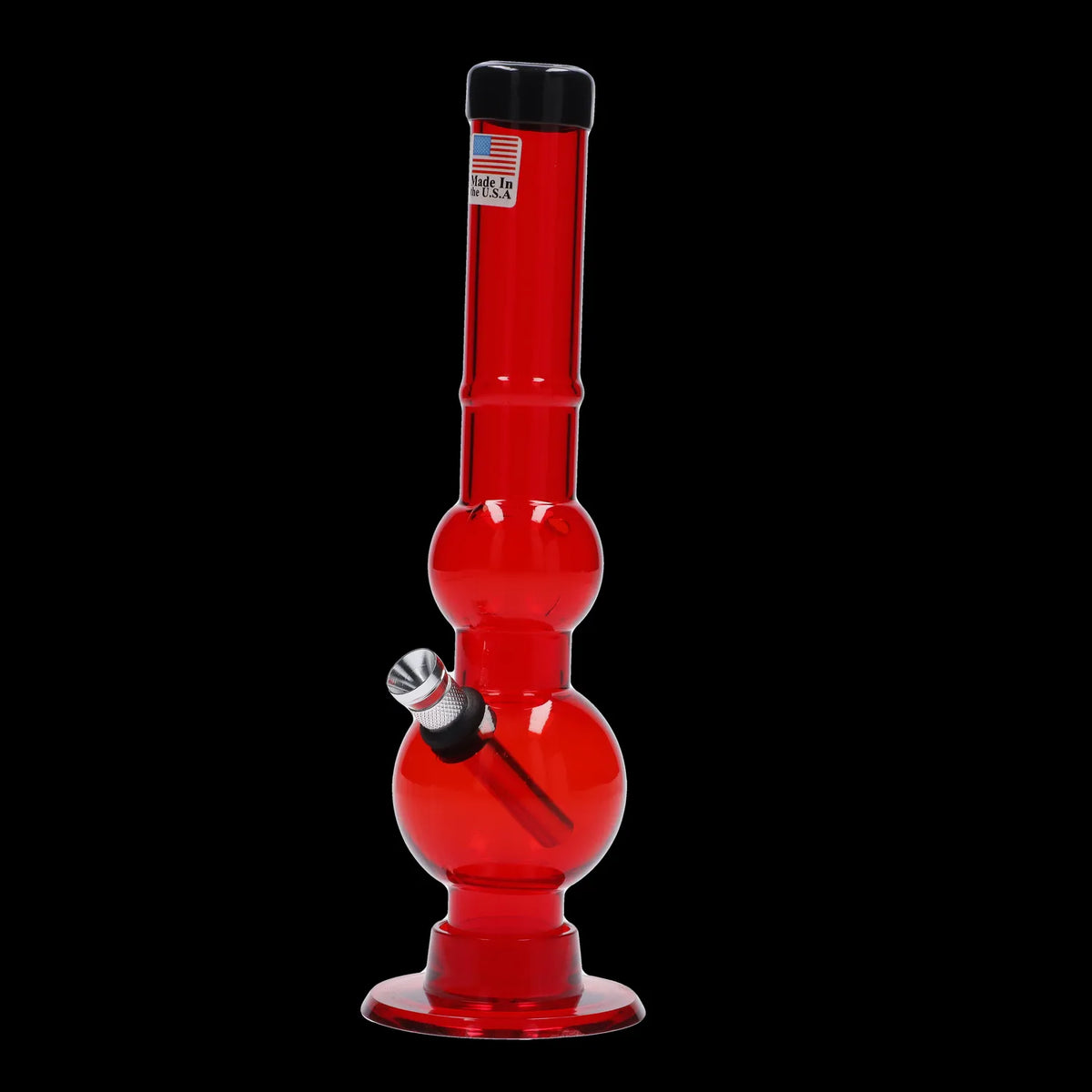 JM Plastics Double Bubble with Grip and Carb Hole Acrylic Bong - 8 in.