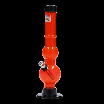 JM Plastics Double Bubble with Grip and Carb Hole Acrylic Bong - 8 in.